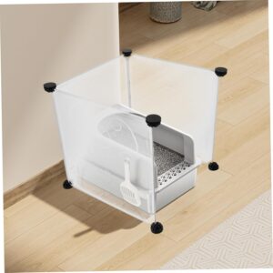 Alternative view of TOYANDONA 3pcs Transparent Cat Litter Box Shields with High Walls Splash and Pee Protection for Cats and Kittens Easy to Clean Double Sided Plastic Guards Interchangeable for Versatile